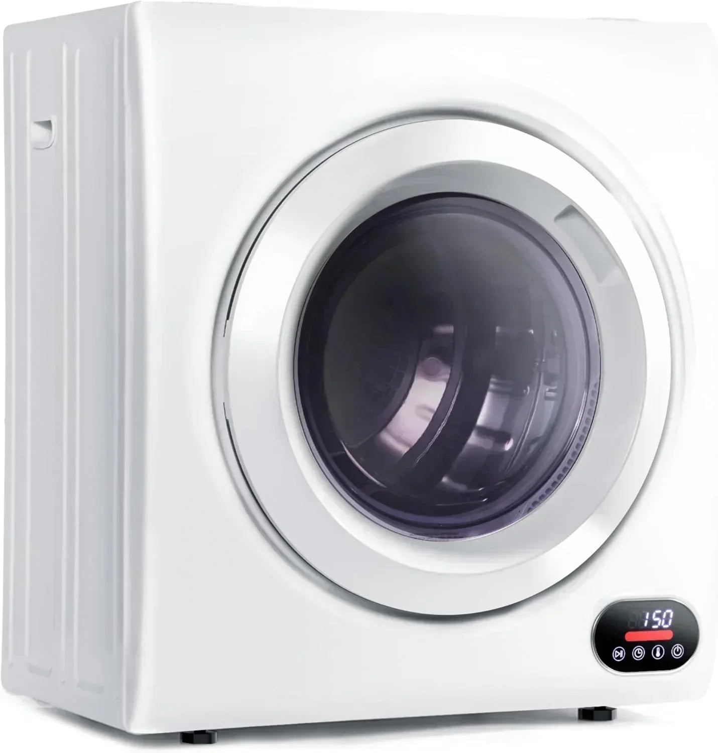 Compact Laundry Dryer 3.5 cu ft Front Load Stainless Steel Clothes Dryers With Exhaust Pipe wourant