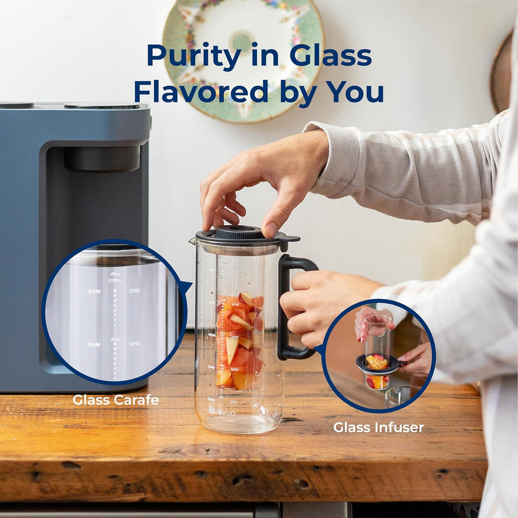 Bluevua RO100ROPOT-Lite(UV) reverse osmosis system countertop water purifier 7-stage purification wourant