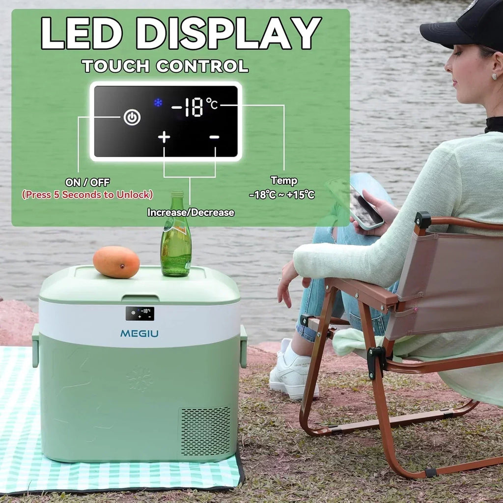 Car Fridge Portable 12 Volt Refrigerator 23 Quart (22 Liter) Freezer Compressor Cooler 12V/24V wourant