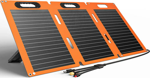 3-in-1 Output Cords Solar Panel Charger with Adjustable Foot Pedal for Homes Camping wourant