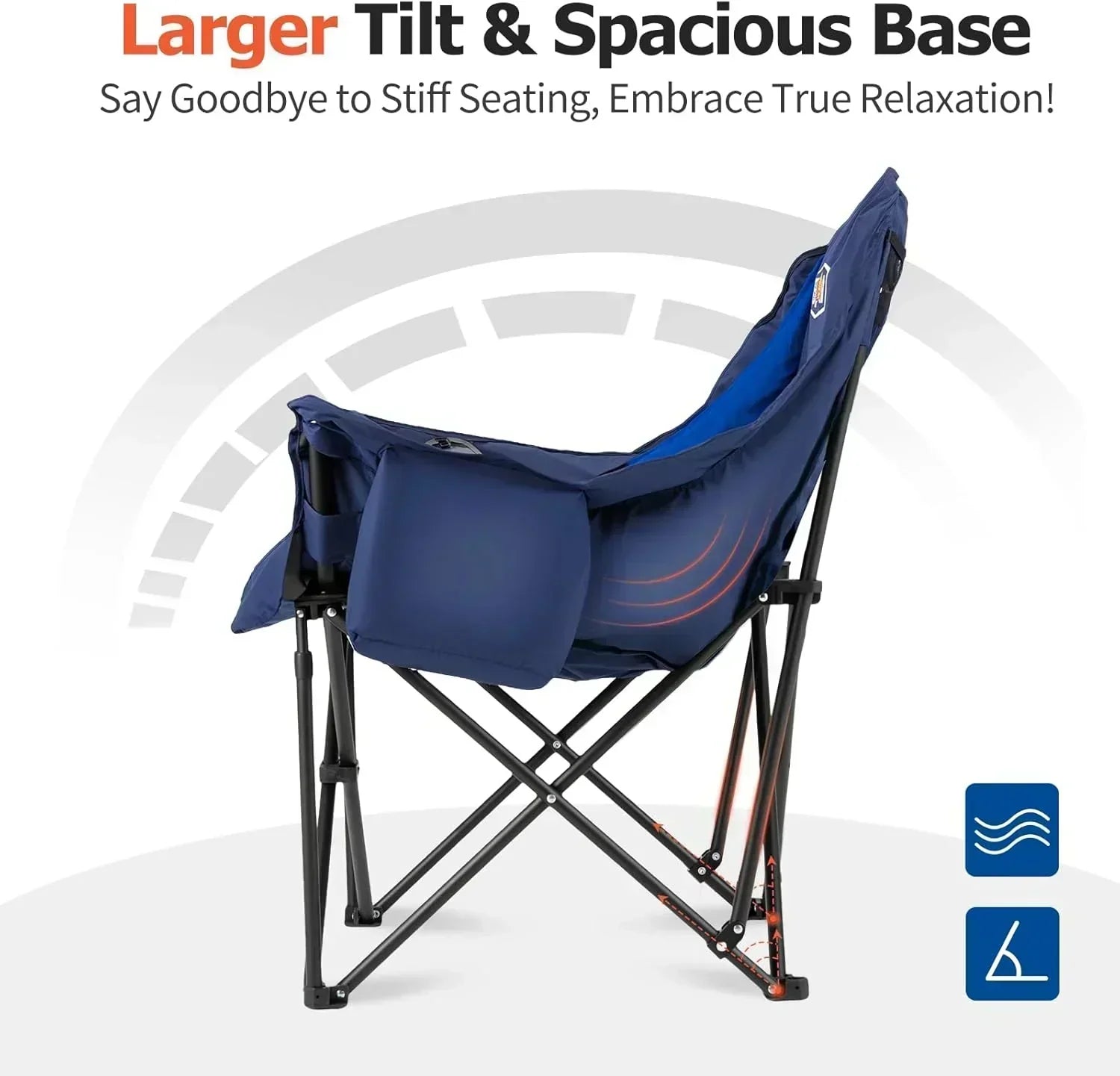 Extra Large Double Camping Chair 2 Person Comfortable Sofa Chair Adult Loveseat Lawn Chair wourant
