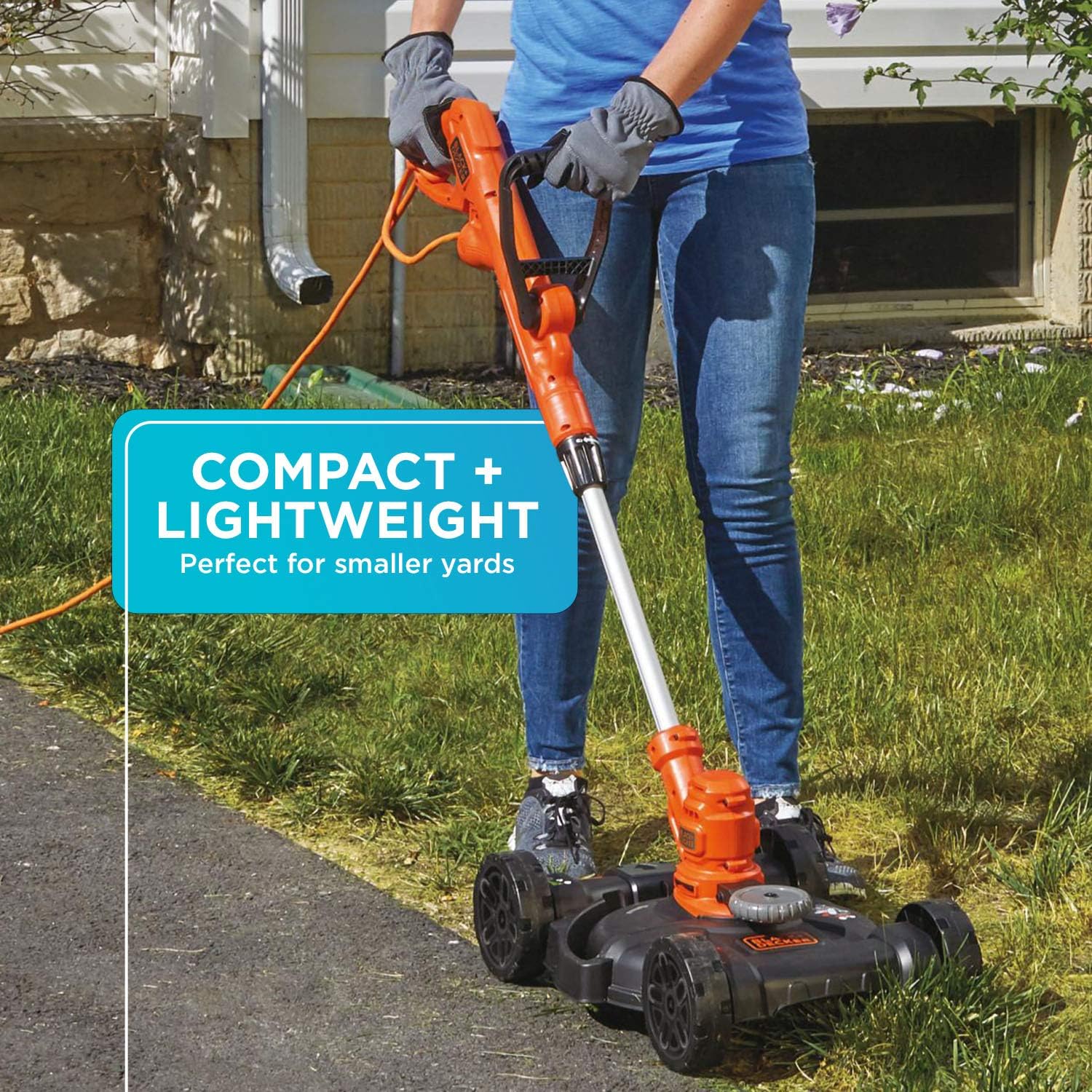 BLACK+DECKER 3-in-1 Corded Lawn Mower String Trimmer Edger 12-Inch wourant