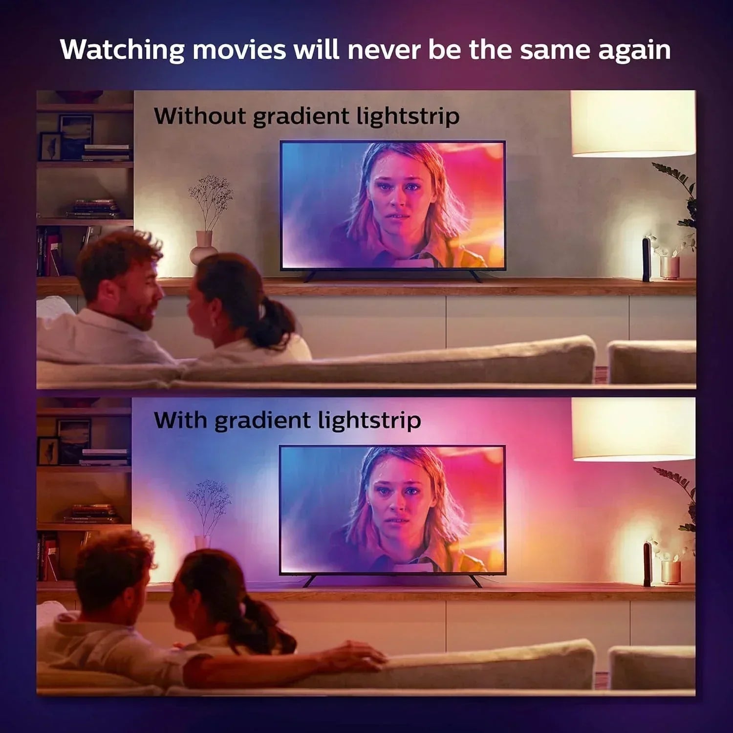 65-inch smart TV light strip flowing color-changing LED light strip backlight synced wourant