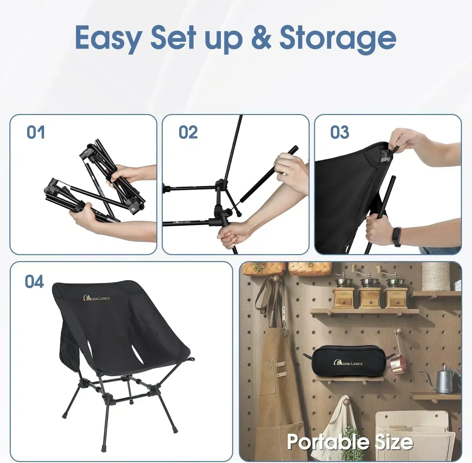 Portable Camping Chair Plus Folding Chair for Backpacking and Hiking wourant