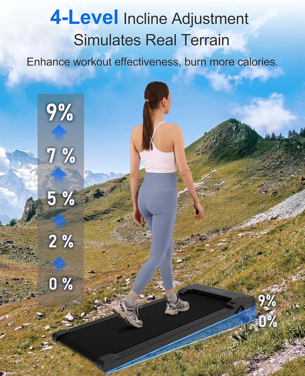 Lichico Walking Pad Under Desk Treadmill Ultra-Quiet Brushless Electric Jogging Treadmill wourant
