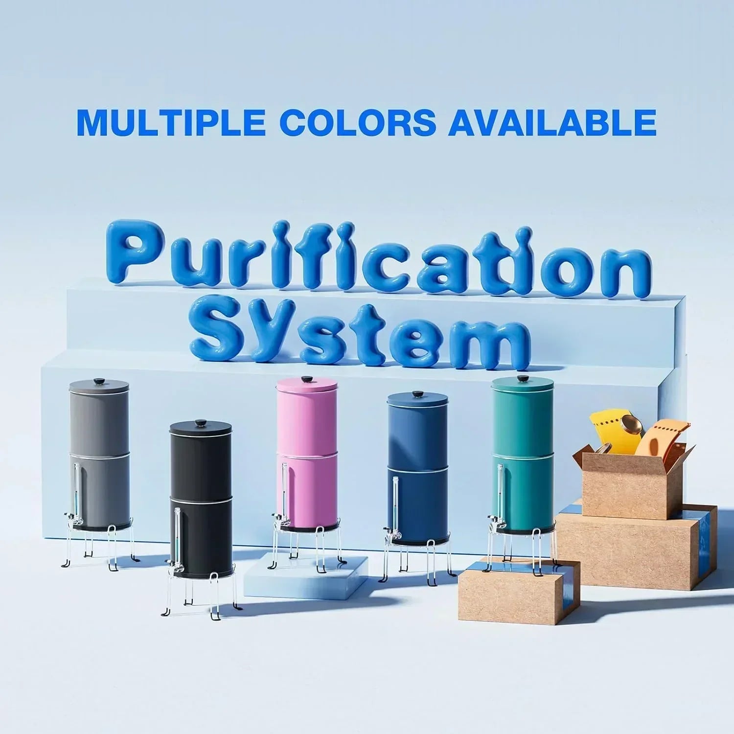 Purewell three-stage 0.01μm ultrafiltration gravity water filtration system 304 wourant