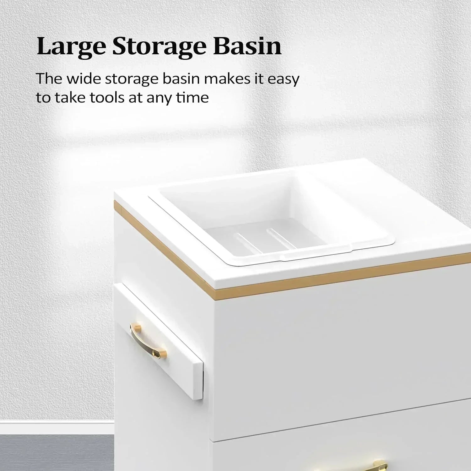 OmySalon Salon Storage Station Barber Stations Beauty Salon Spa Equipment with 3 Drawers wourant