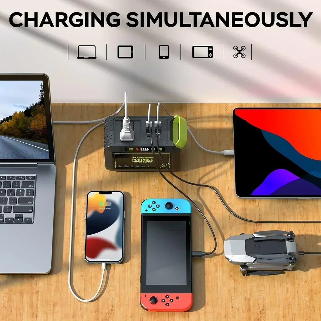 Portable Power Station 88Wh Camping Lithium Battery Solar Generator Fast Charging Power Bank wourant