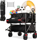 Double-decker cart 500 lb capacity 400 liter foldable cart all-terrain wheels foldable cart wourant