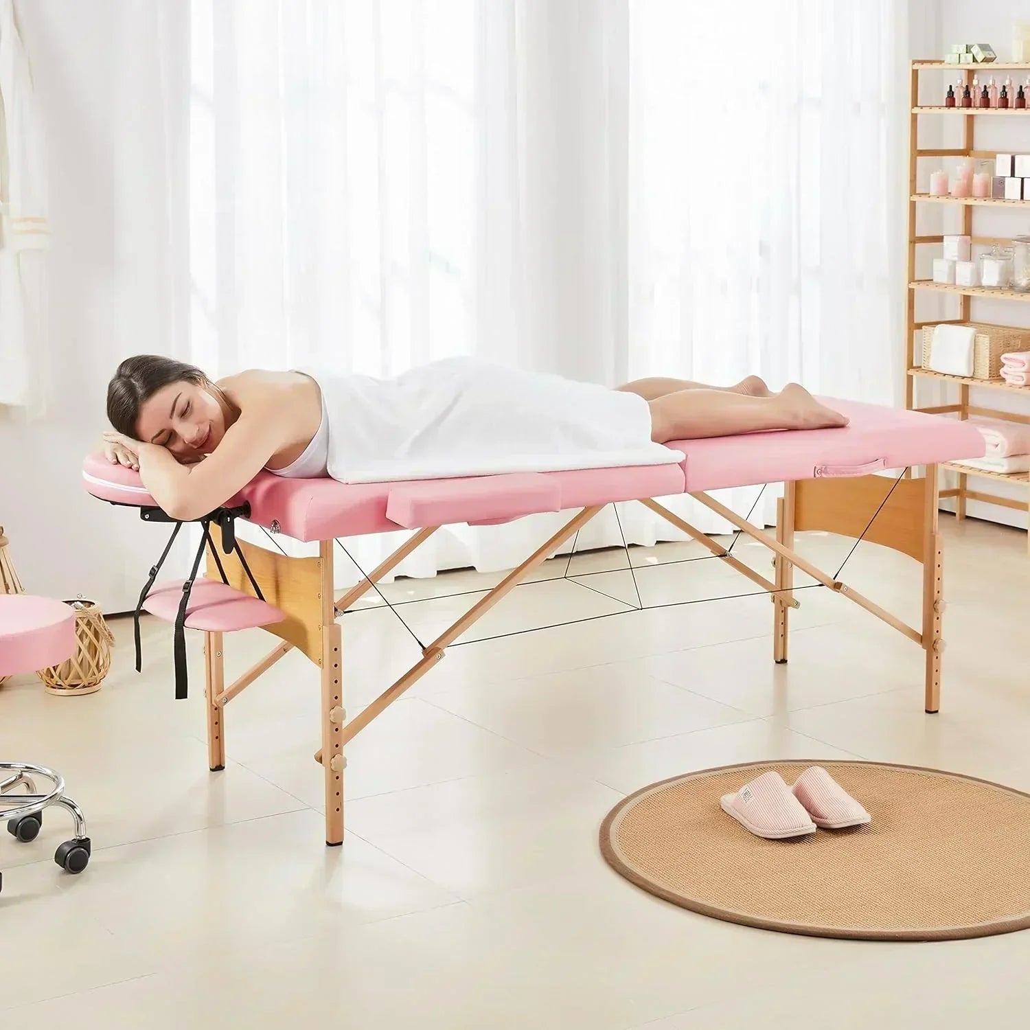Yaheetech Massage Table Portable Lash Beds Spa Bed Massage Couch Foldable Spa Tables wourant