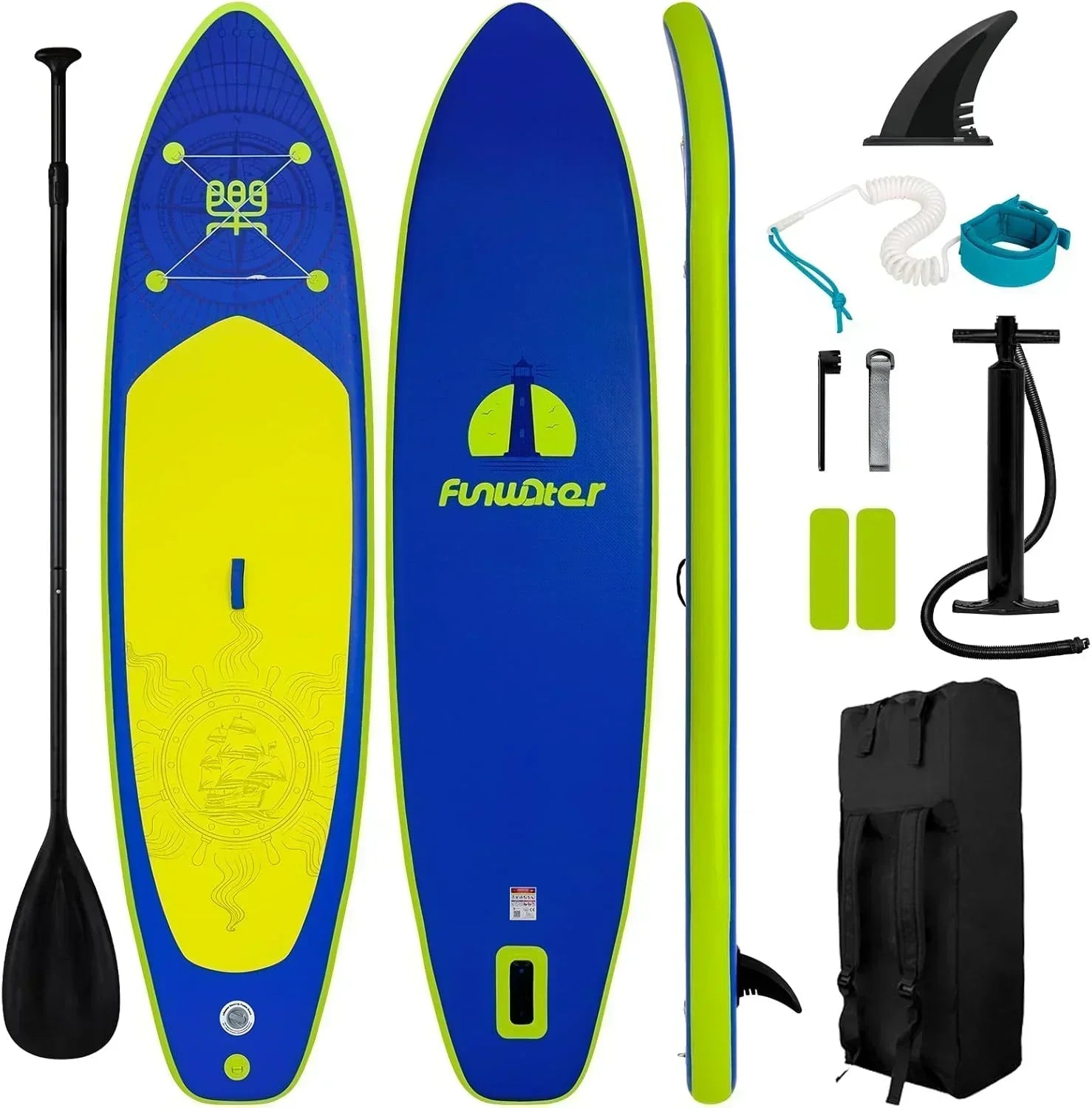 FunWater Inflatable Stand Up Paddle Board Premium SUP Paddle Accessories EVA Deck wourant