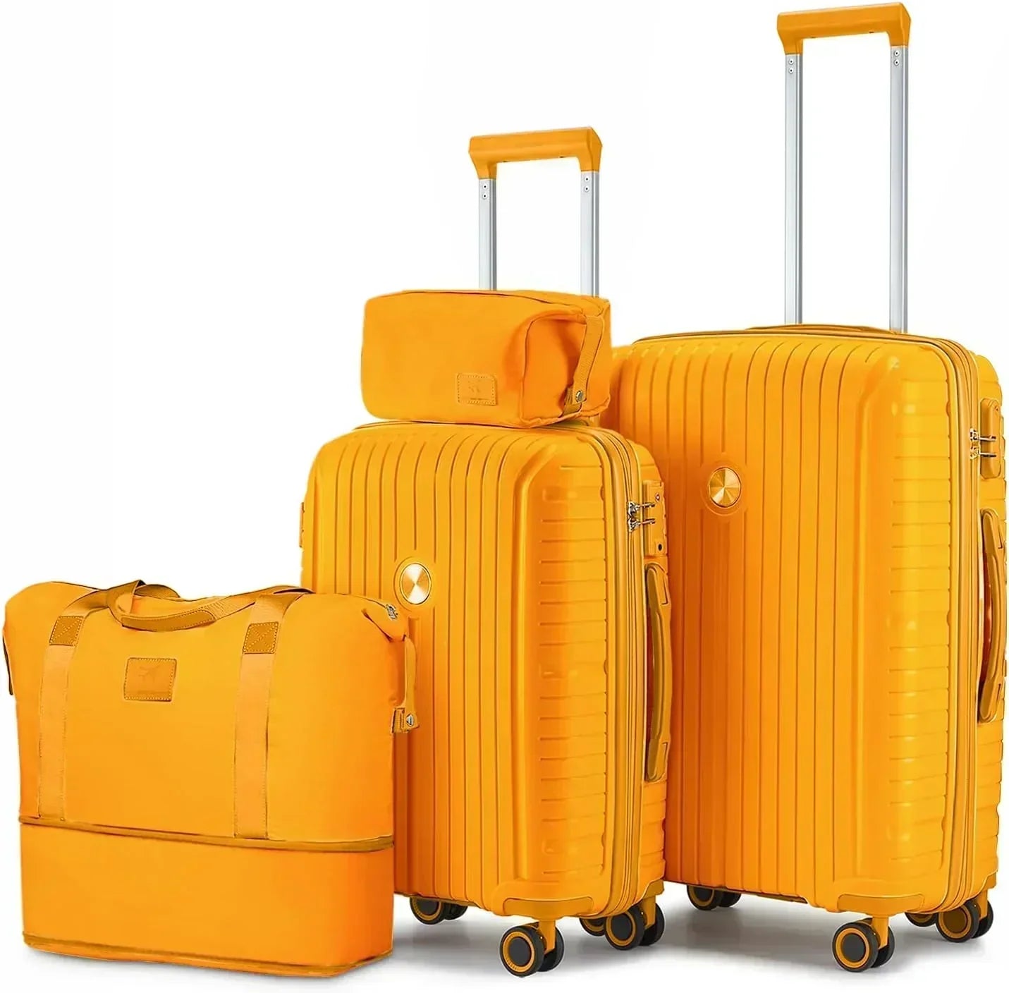 5-piece PP hardshell lightweight travel carry-on luggage set with dual spinner wheels wourant