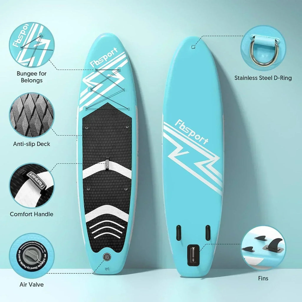 FBSPORT 11' Premium Stand Up Paddle Board Yoga Board with Durable SUP Accessories Carry Bag wourant