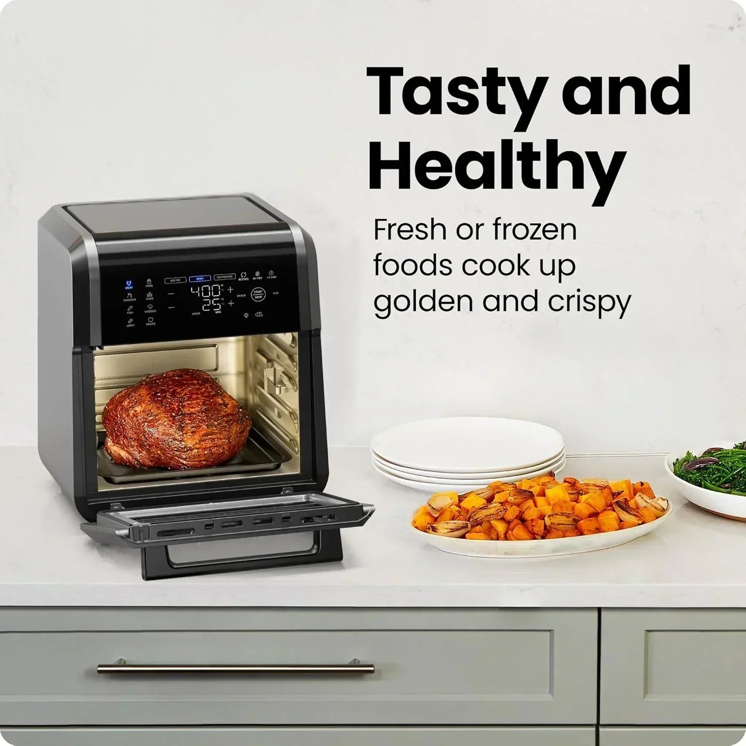 Chefman Compact 6.3-Quart Digital Air Fryer with Rotisserie Dehydrator and Convection Oven wourant
