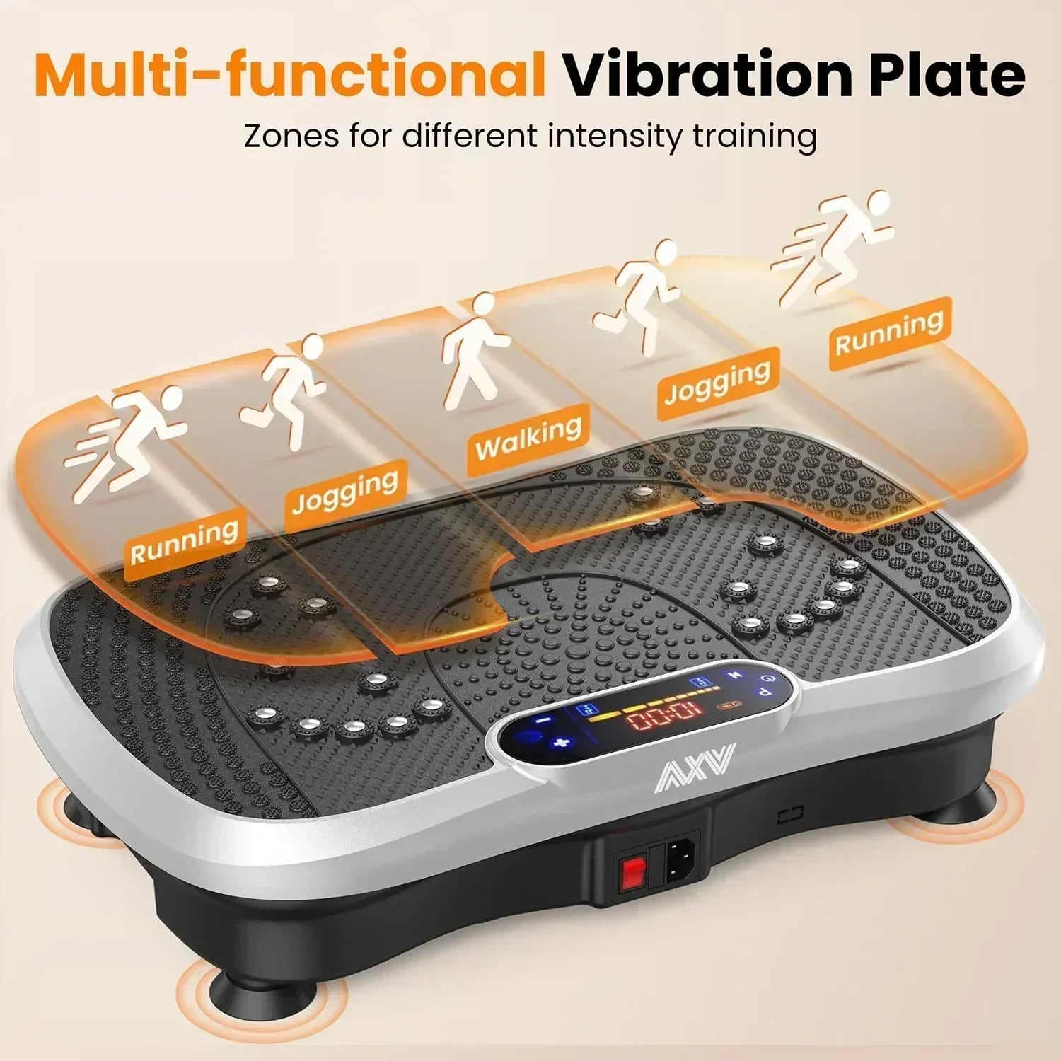 AXV Vibration Plate Fitness Platform Trainer Suitable for men and women to lose weight wourant