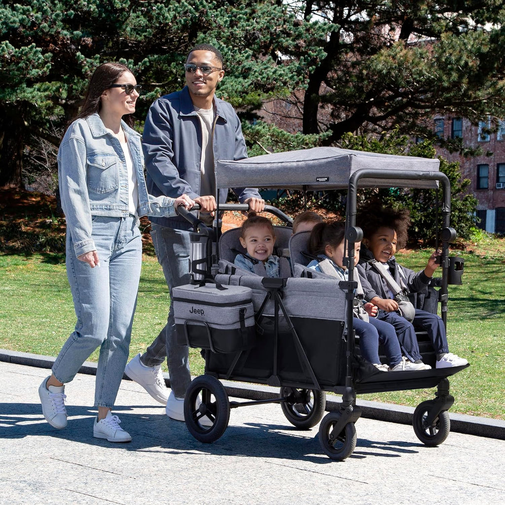 Jeep Wrangler Deluxe 4 Seater Stroller Wagon by Delta Children Premium Quad Stroller Wagon wourant
