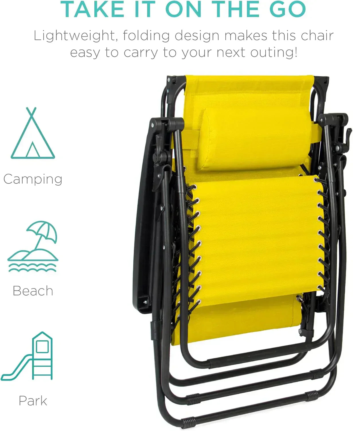 Best Choice Products Folding Zero Gravity Recliner Patio Lounge Chair Adjustable Canopy Shade wourant