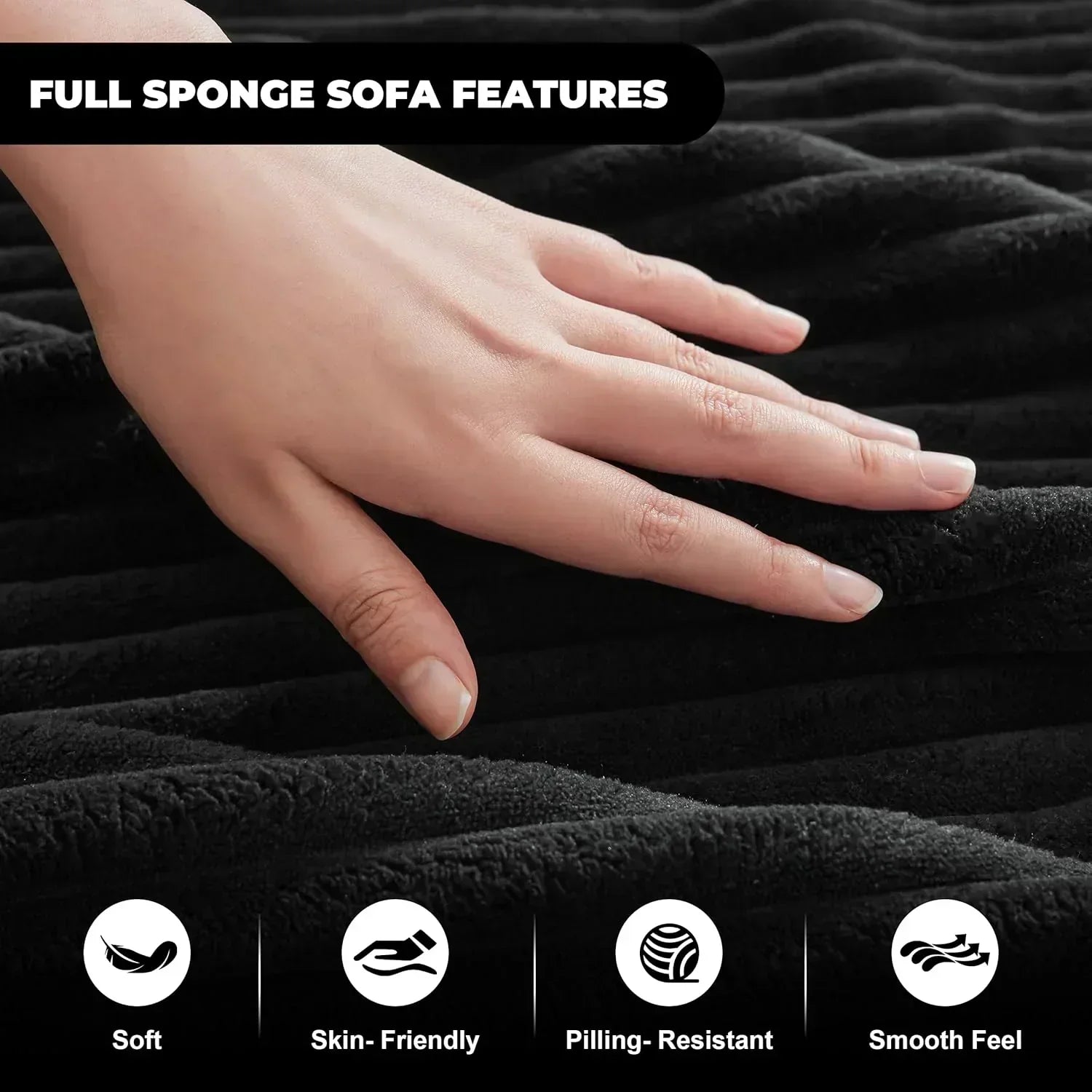 110-inch cloud sofa boneless sofa in the living room modular sofa with deep seats wourant