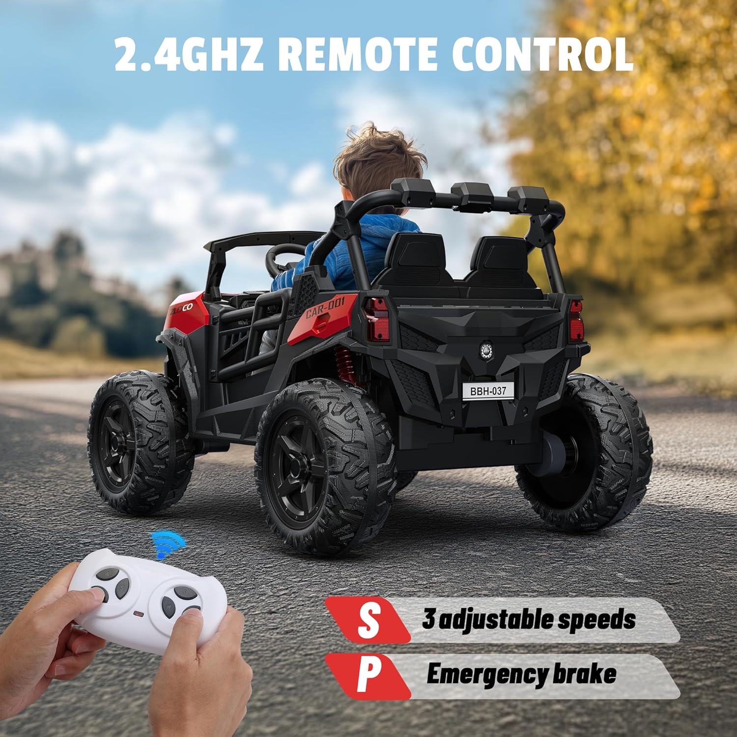 Pink all-terrain car travel electric toy truck wourant