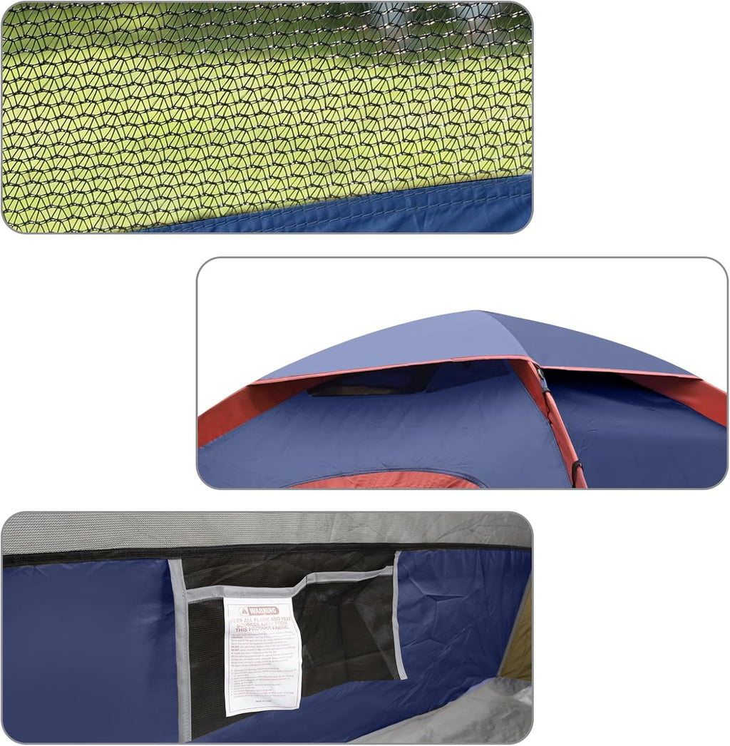 Camping Tent 2/3/4/6 Person Dome Tent Portable Camping Tent Outdoor and Backpacking Beach wourant