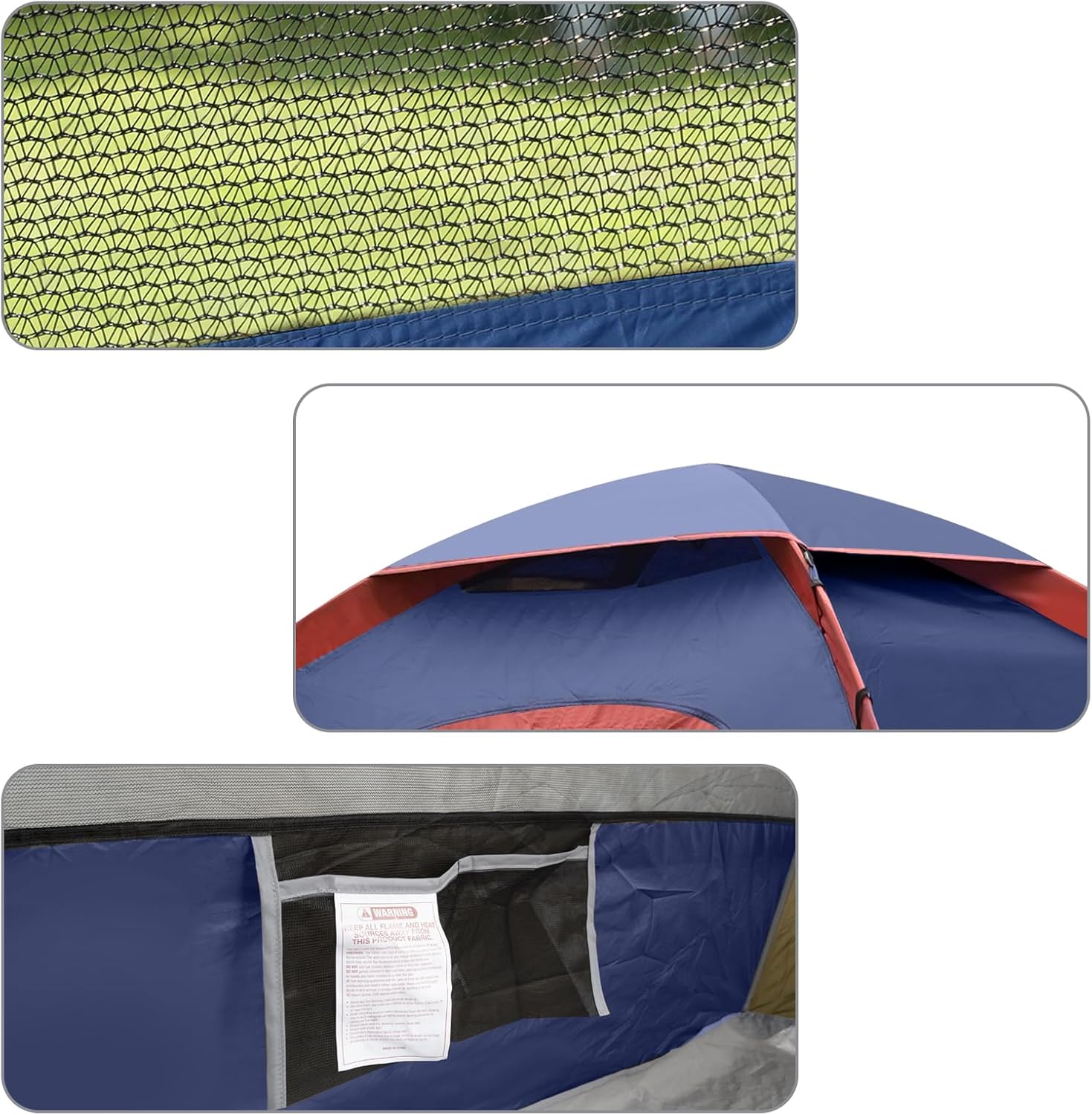 Camping Tent 2/3/4/6 Person Dome Tent Portable Camping Tent Outdoor and Backpacking Beach wourant