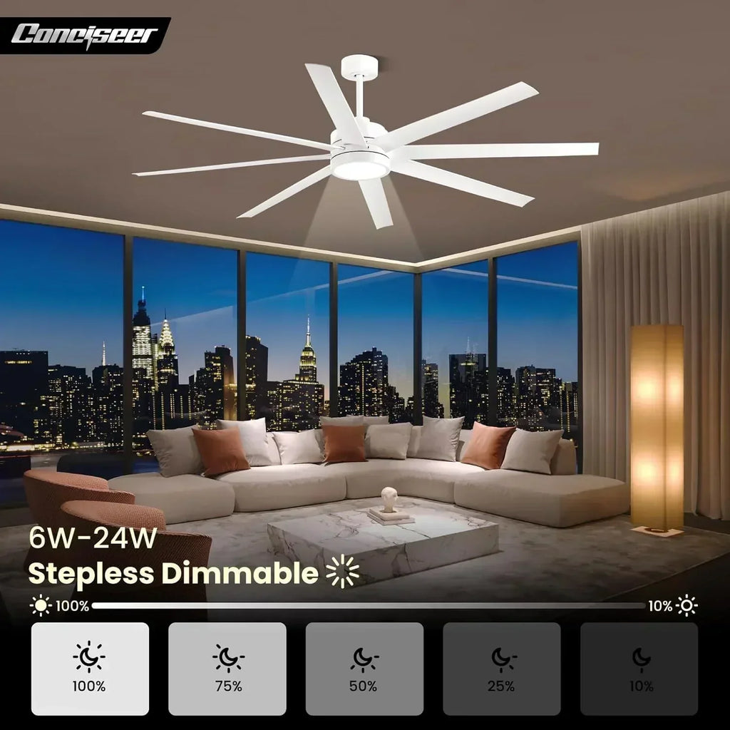 Modern ceiling fan 72 inch bedroom living room library cafe outdoor/industrial wourant