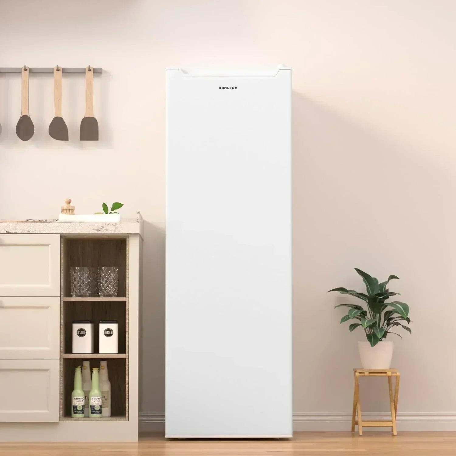 BANGSON Upright Freezer 7.0 Cu.ft Stand Up Freezer Convertible Upright Freezer/Refrigerator wourant