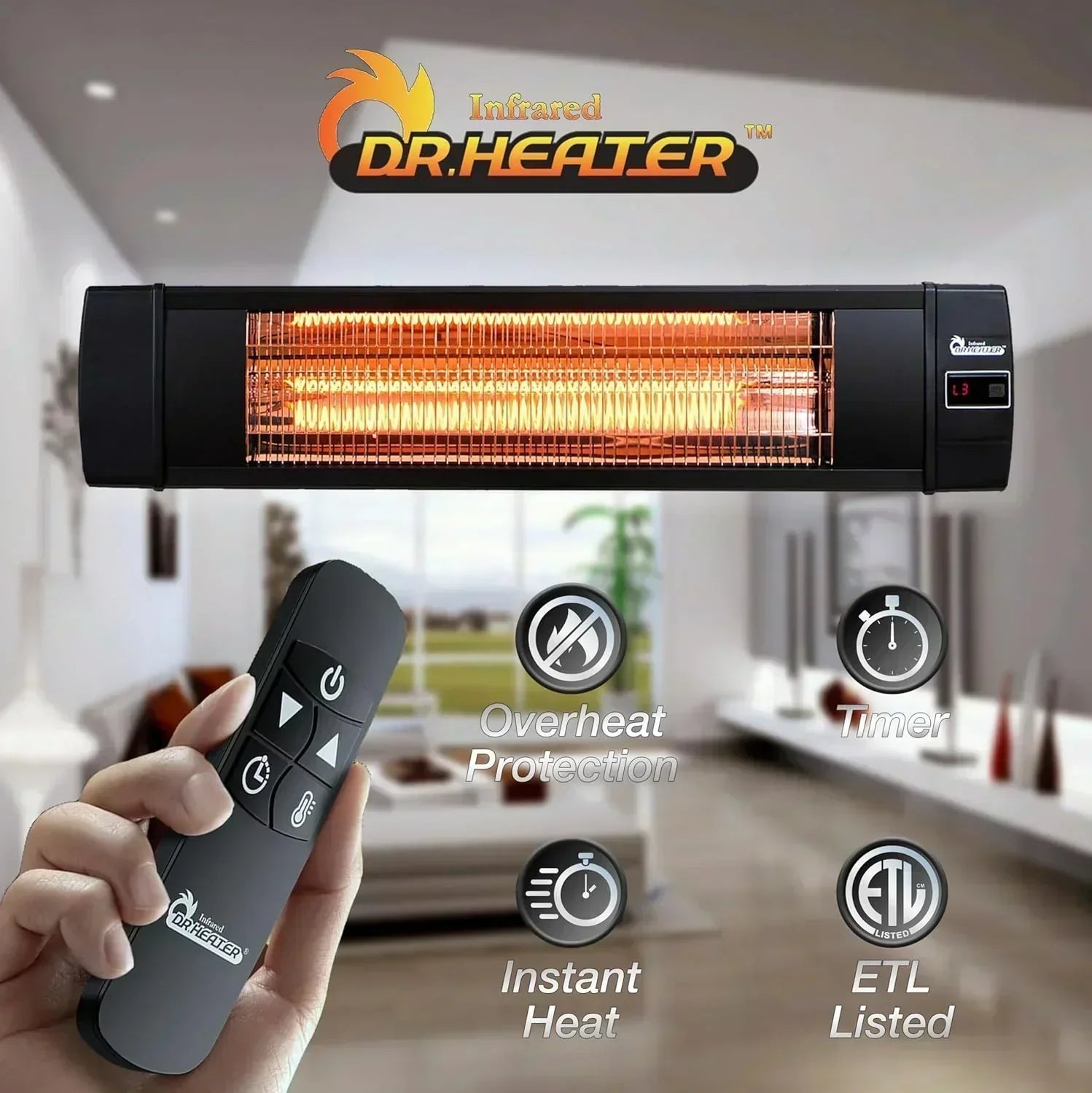 Smart greenhouse heater with built-in temperature control and digital thermostat wourant
