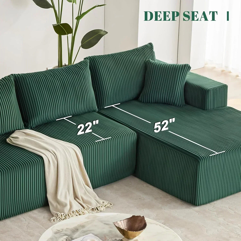 108-inch modular sofa cloud modular sofa with deep seat and reclining chair upholstered sofa wourant