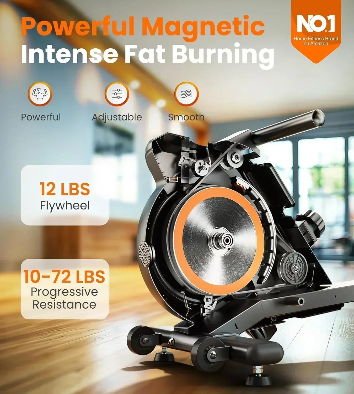 YOSUDA Home Magnet/Water Resistance Rowing Machine Support Bluetooth and Applications wourant