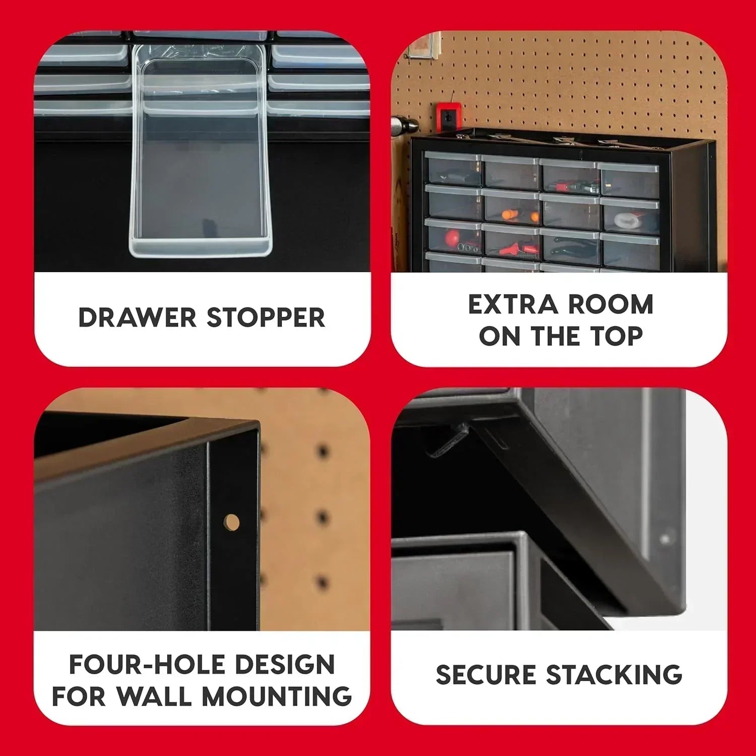 IRIS USA Screw Tool Organizer Small Parts Cabinet Chest Storage Drawers Organization Toolbox wourant