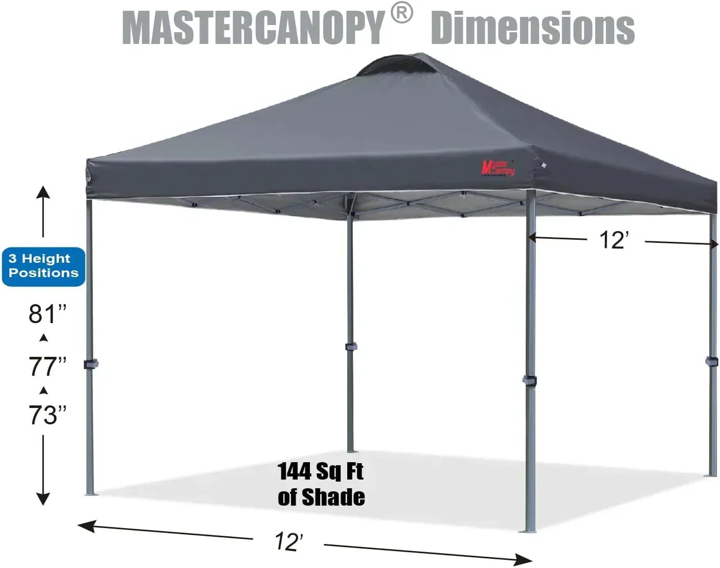 Durable Pop-up Canopy Tent with Roller Bag (10x10 Black) wourant