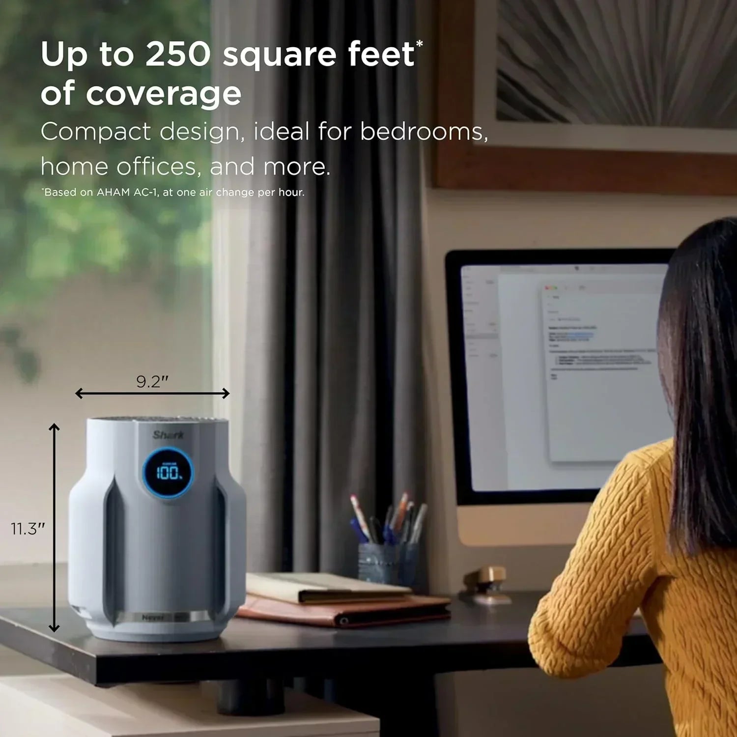 Air Purifier Compact Pro with Long-lasting HEPA Exceeding Filtration For Pet Dander Dust Smoke wourant