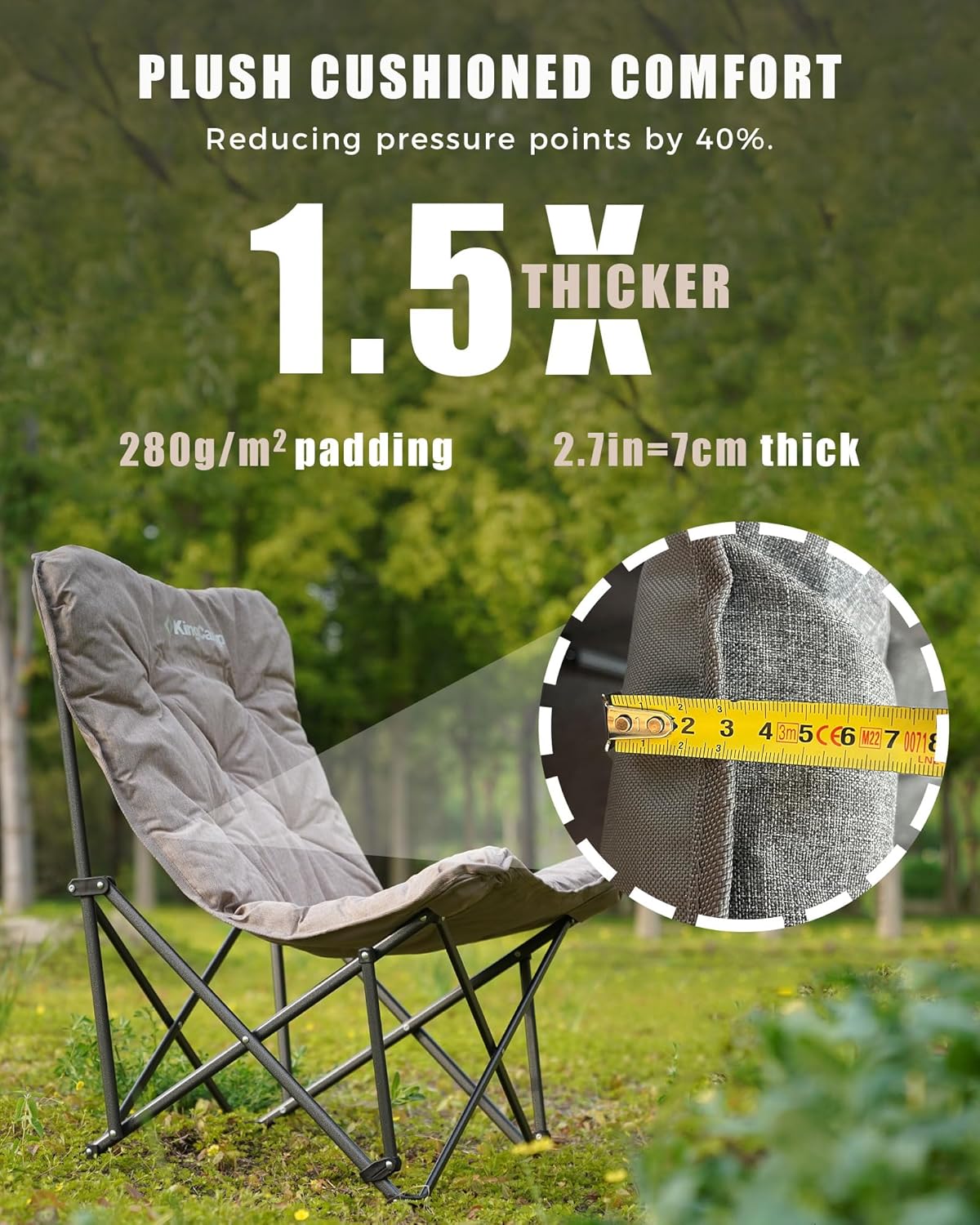 Butterfly chair extra large thick comfortable camping chair portable folding chair heavy duty seat wourant