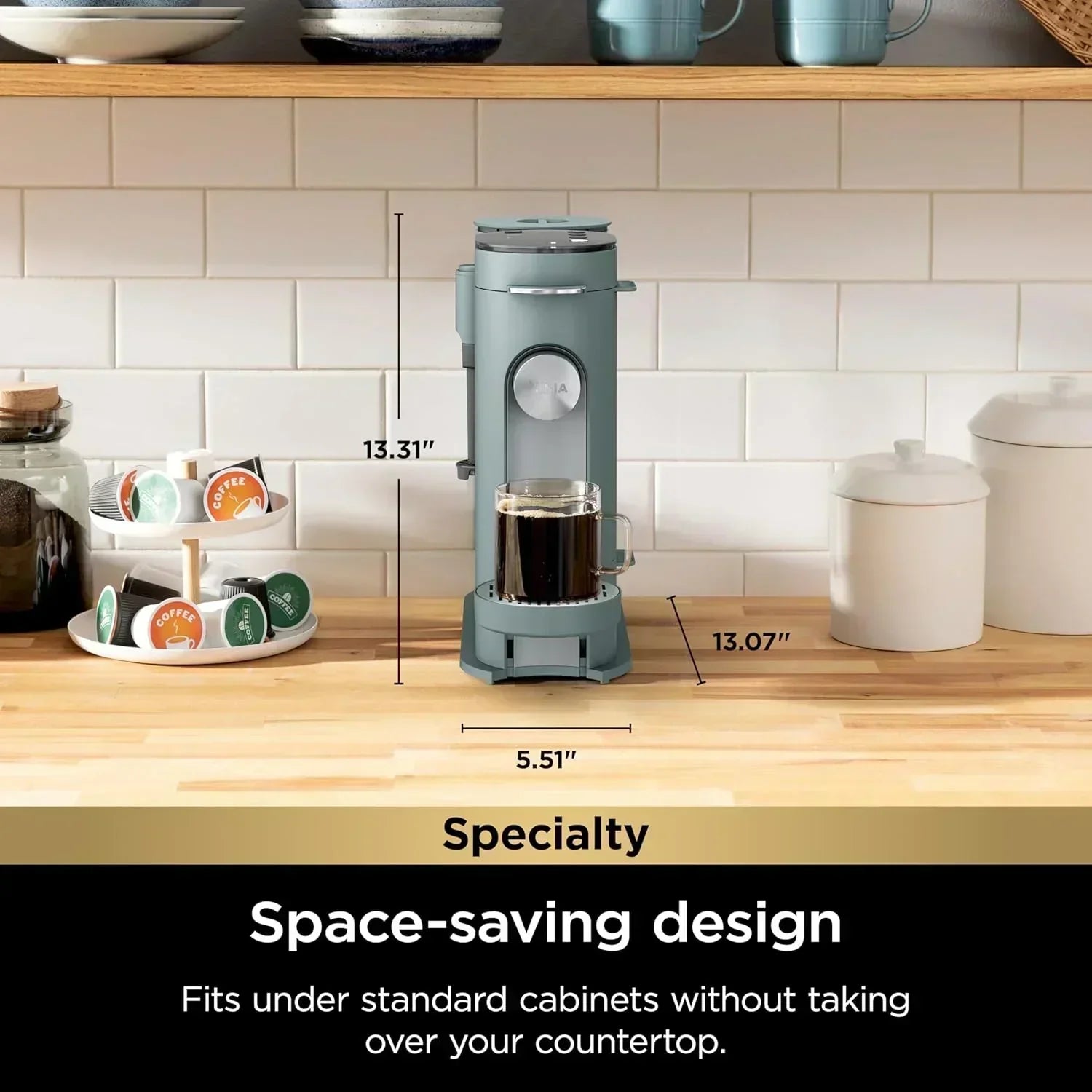 Ninja Coffee Maker Single Cup Brews with pods and grounds K-Cup compatible 4 brewing methods wourant