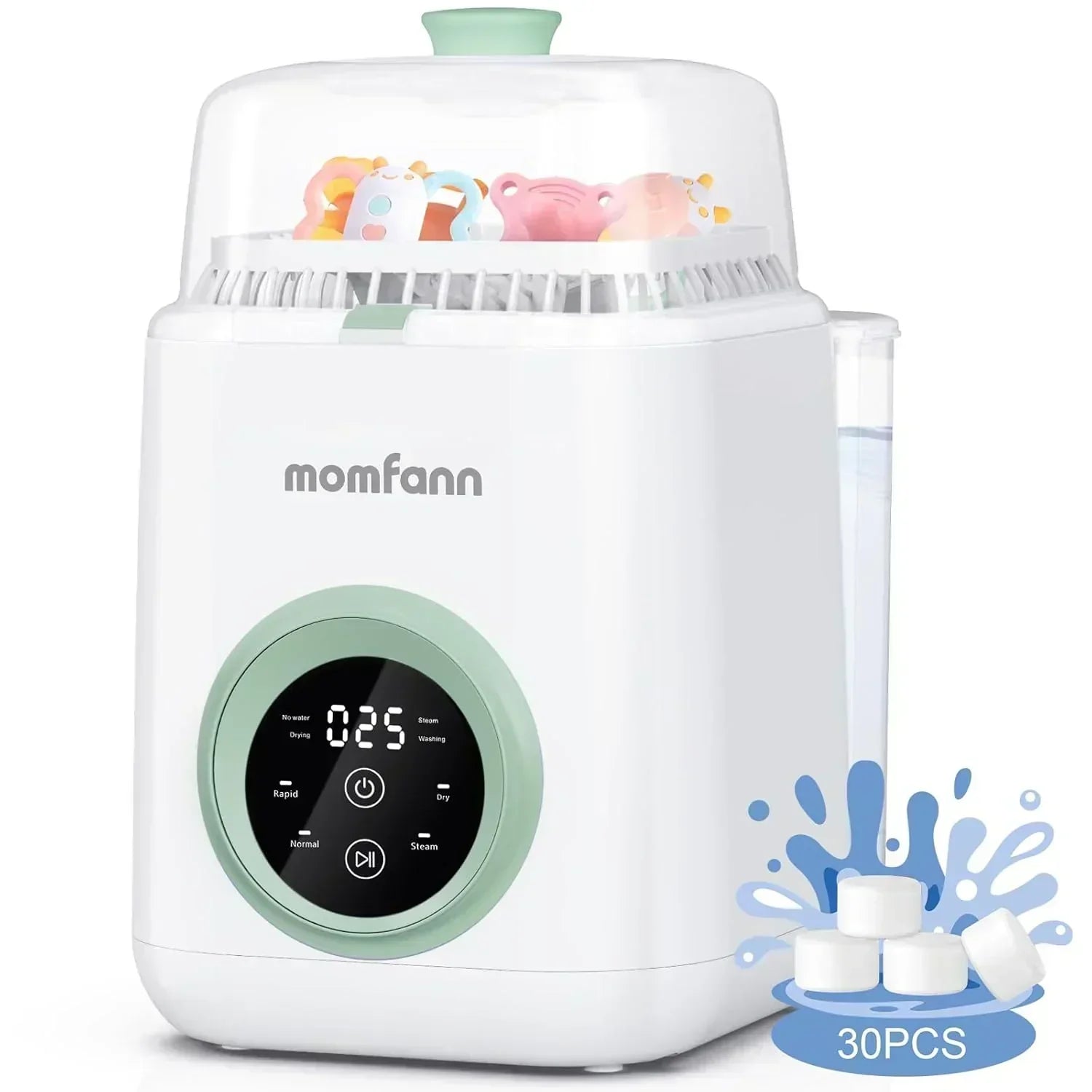 Baby Bottle Washer-19 Min Rapid Wash Sterilizer and Dryer All-in-One Cleaner Bottles Pump Parts wourant
