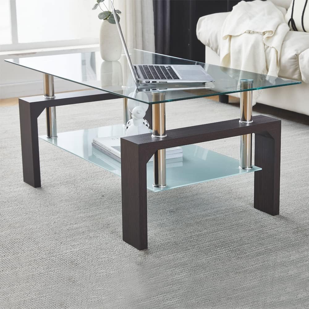 Living Room Rectangle Coffee Table Tea Table Suitable for Waiting Room Modern Side Coffee Table wourant