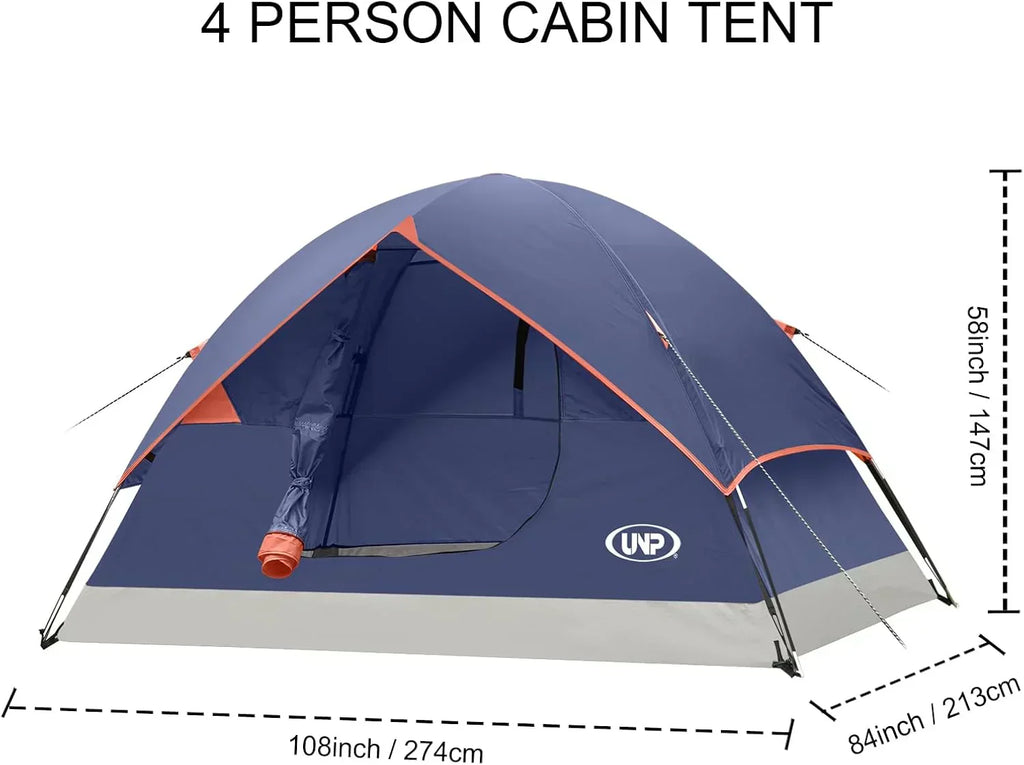 Camping Tent 2/3/4/6 Person Dome Tent Portable Camping Tent Outdoor and Backpacking Beach wourant