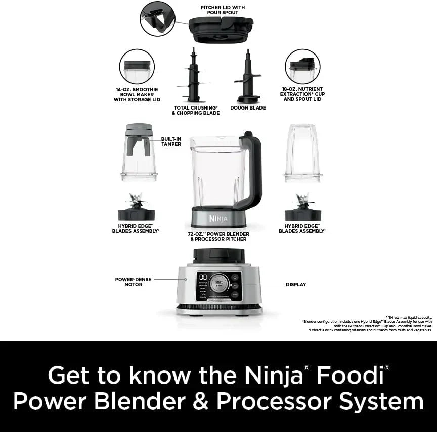 Ninja Mixer and Food Processor Combination Bowl 6 Features 72 Ounce Pitcher wourant