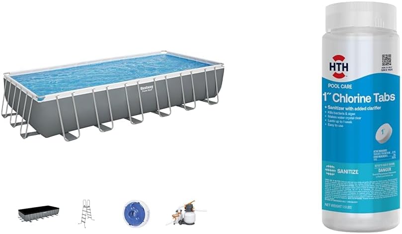 Power Steel 14' x 8'2" x 39.5" Oval Above Ground Pool Set Includes 530gal Filter Pump Ladder wourant