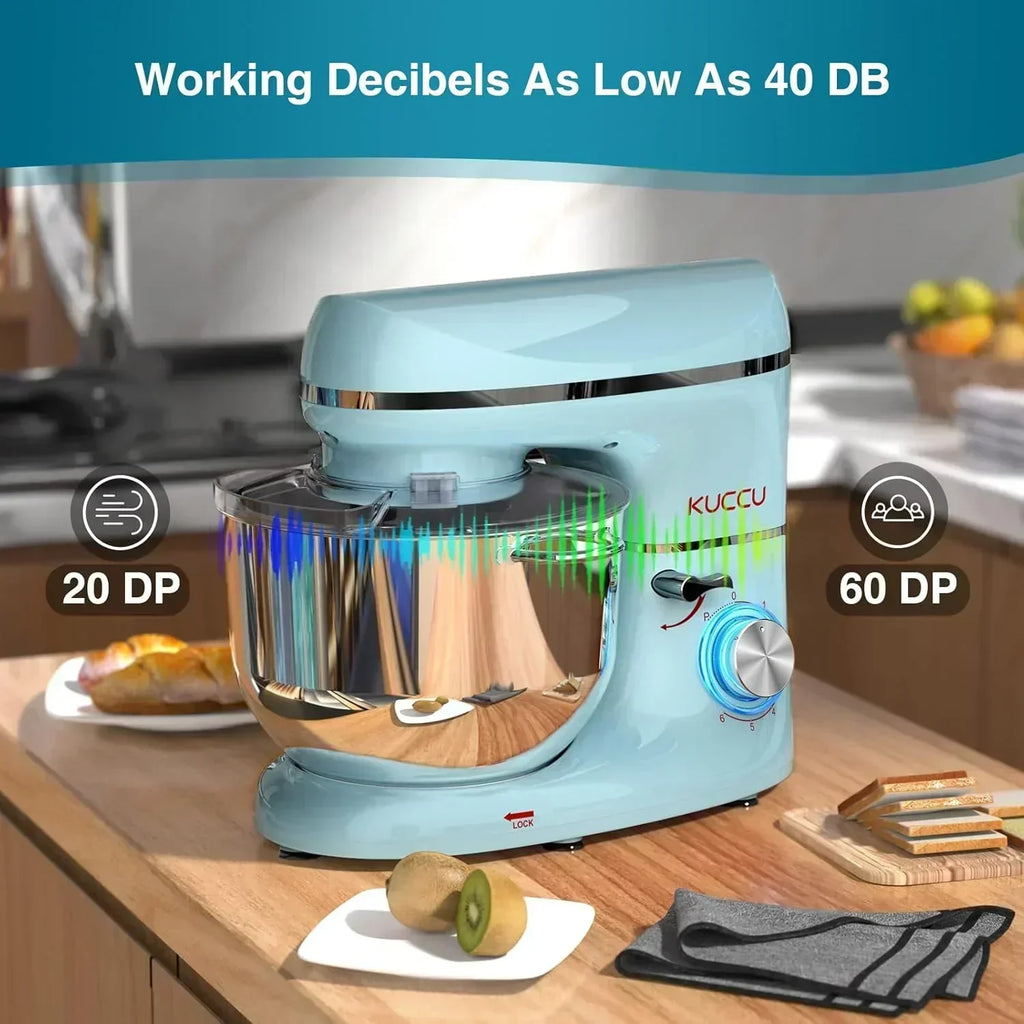 Stand Mixer 6.5 Qt 660W 6-Speed Tilt-Head Food Dough Mixer Kitchen Electric Mixer Stainless Steel wourant