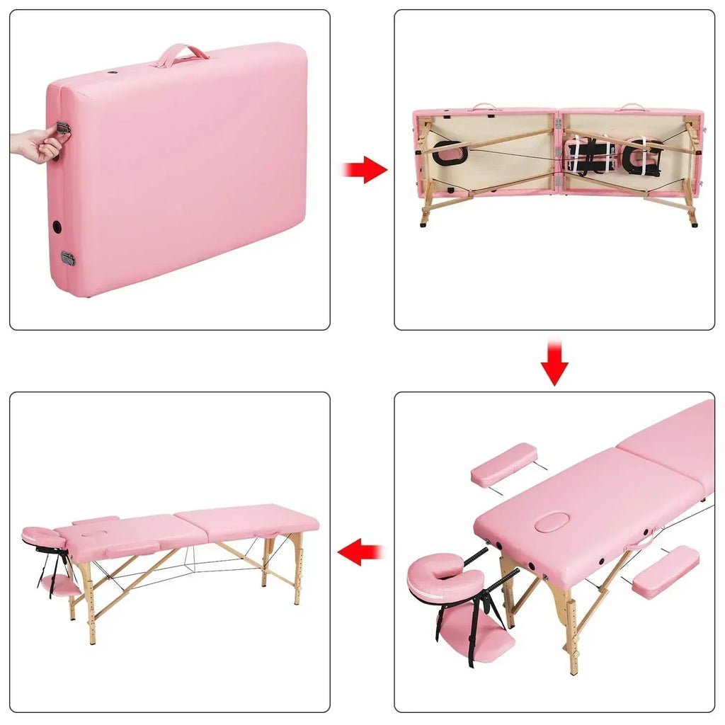 Yaheetech Massage Table Portable Lash Beds Spa Bed Massage Couch Foldable Spa Tables wourant