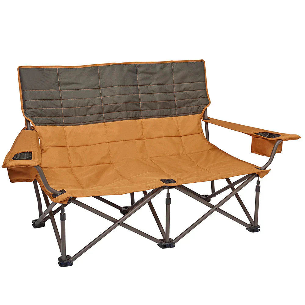 Low-Love Seat Camping Chair Portable Folding Chair for Festivals Camping and Beach Days wourant