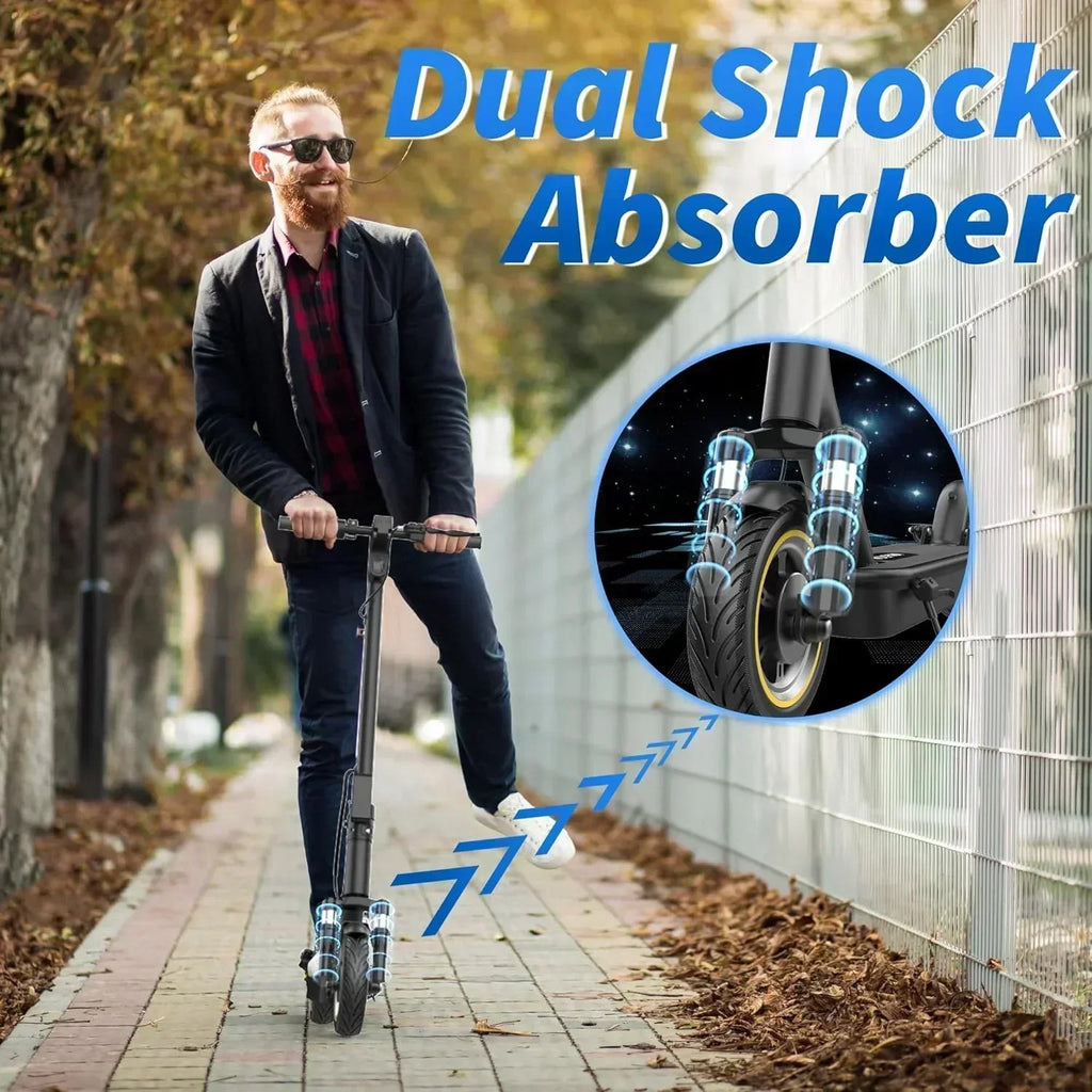 Volpam electric scooter Powerful electric motor Solid tires 28/21/12 mile range wourant