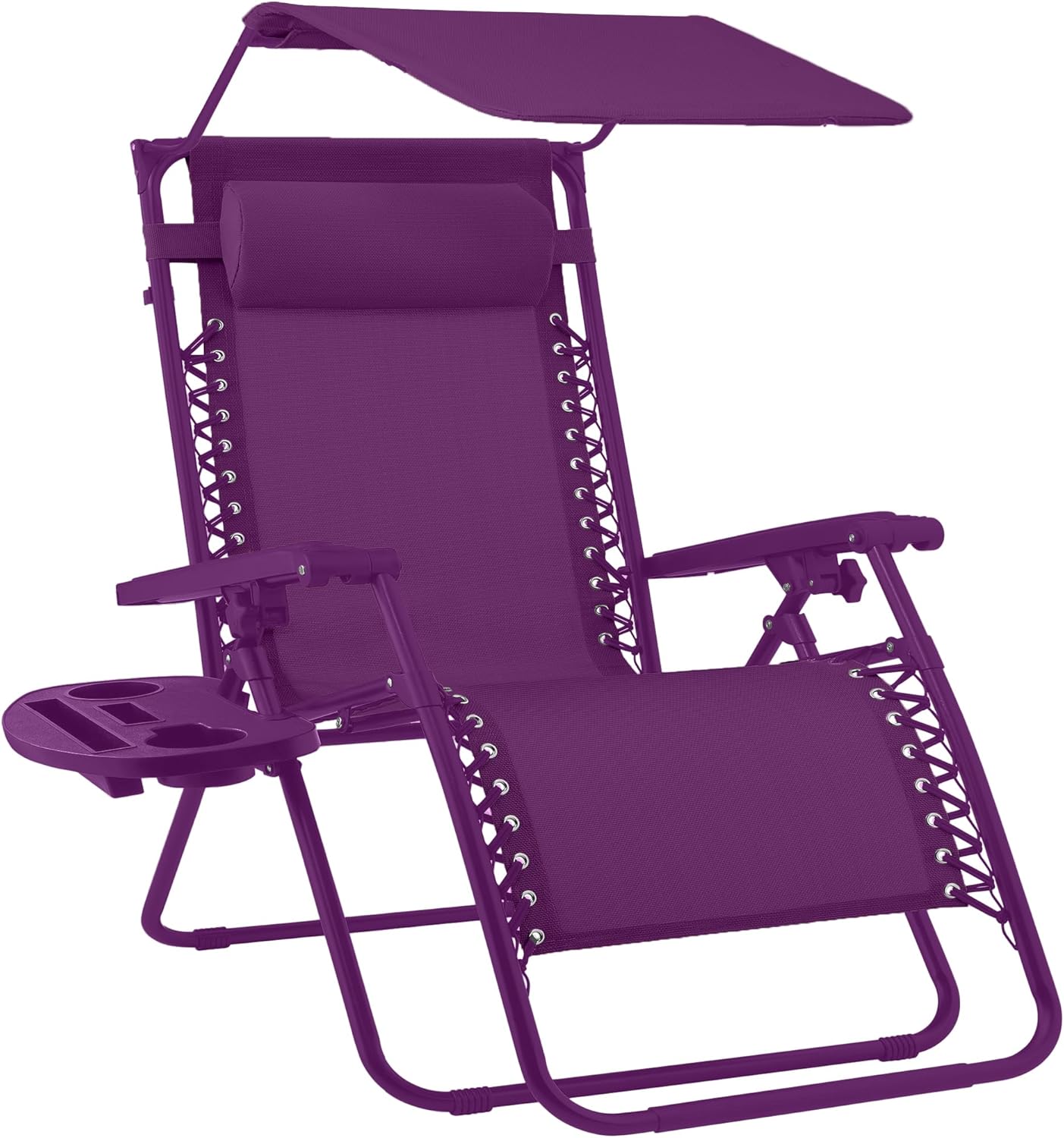 Best Choice Products Folding Zero Gravity Recliner Patio Lounge Chair Adjustable Canopy Shade wourant