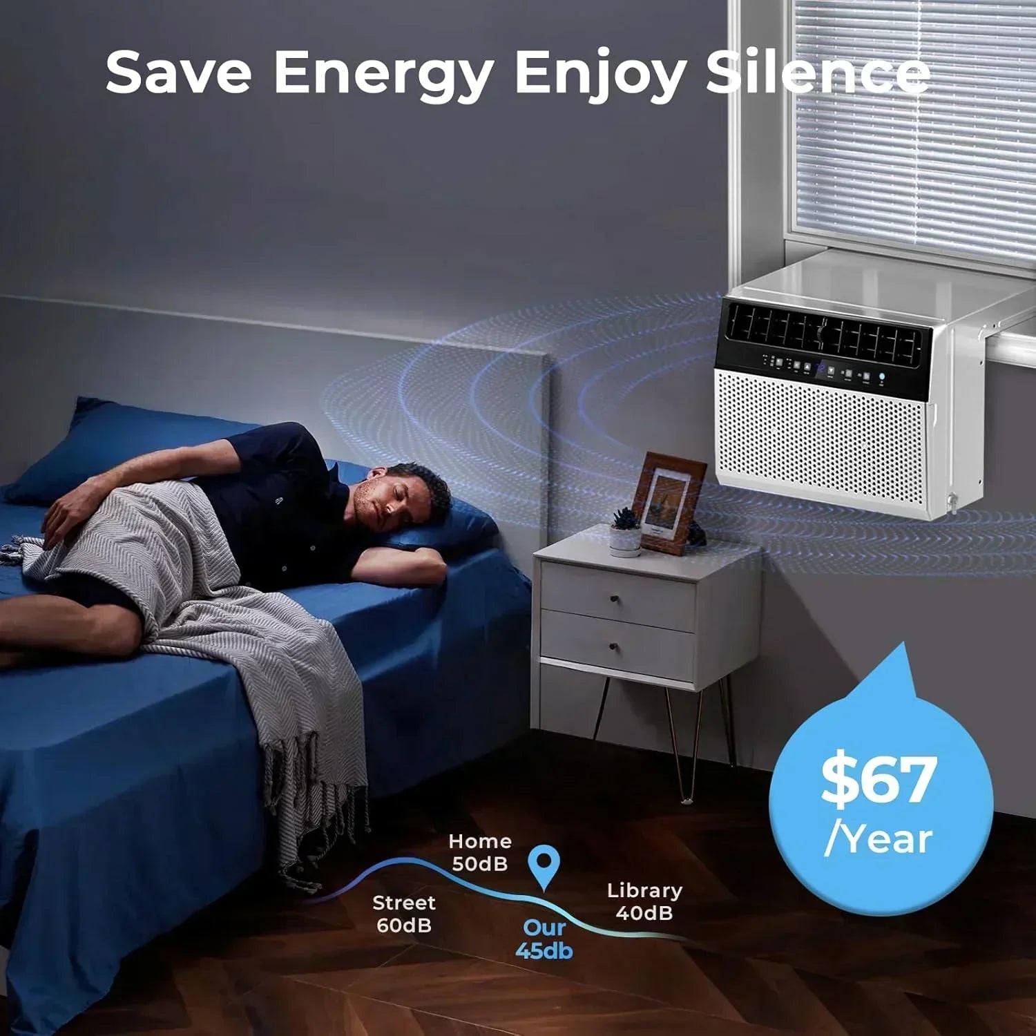 U-Shaped Window Air Conditioner 12000BTU Window AC Unit Cools up to 550 sq. ft. 6 Modes wourant