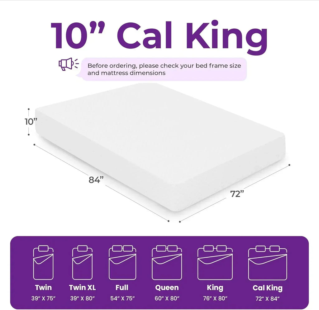 GAESTE 8-inch Fully Cooling Gel Memory Foam Mattress Mattress-in-a-Box wourant