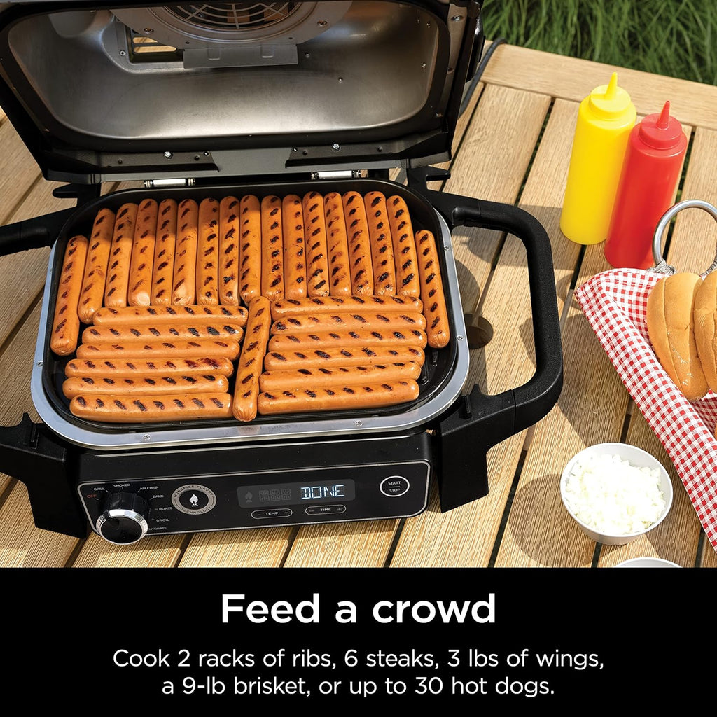 OG751 Woodfire Pro Outdoor Grill Built-In Thermometer 7-in-1 Master Grill BBQ Smoker Air Fryer wourant