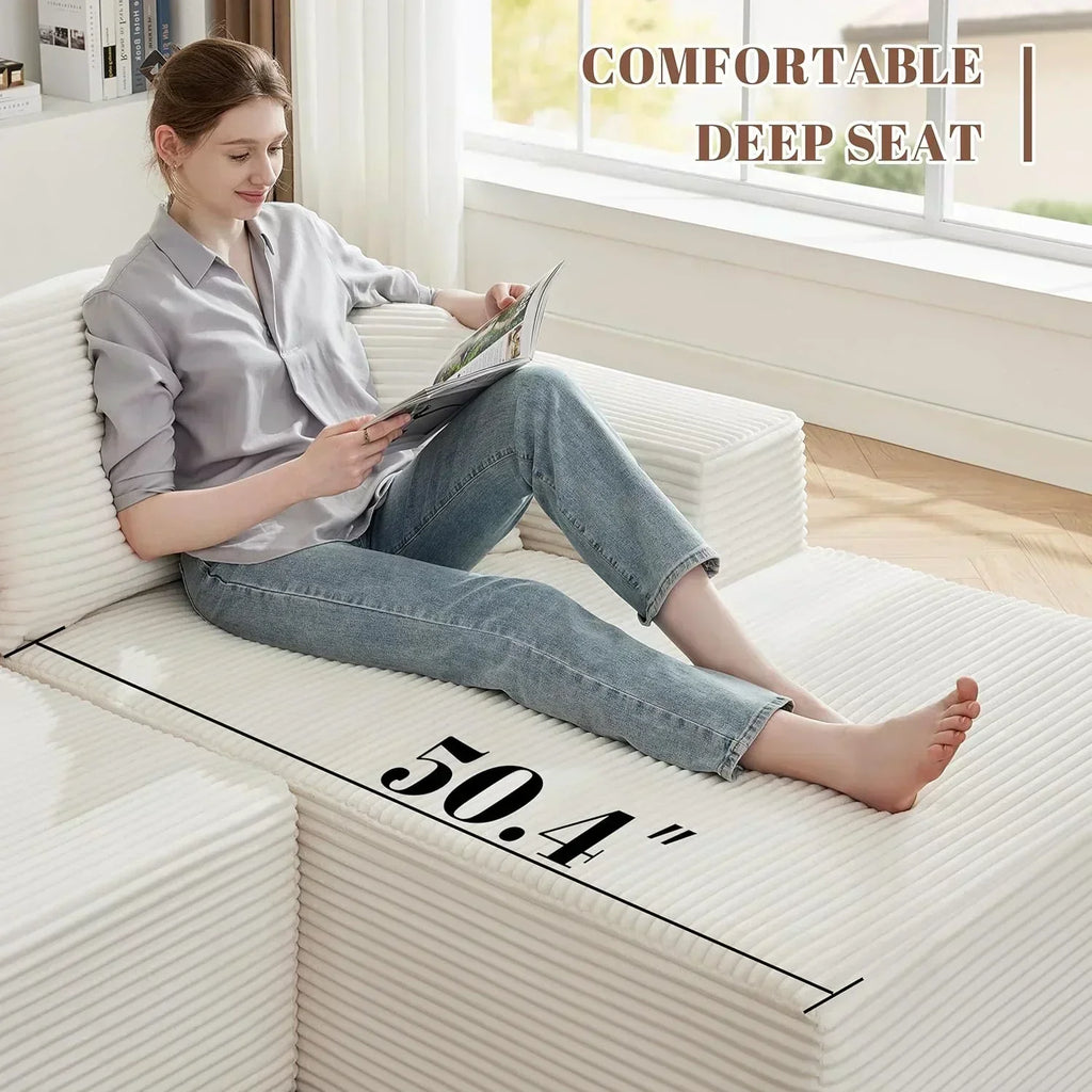 110-inch cloud sofa boneless sofa in the living room modular sofa with deep seats wourant