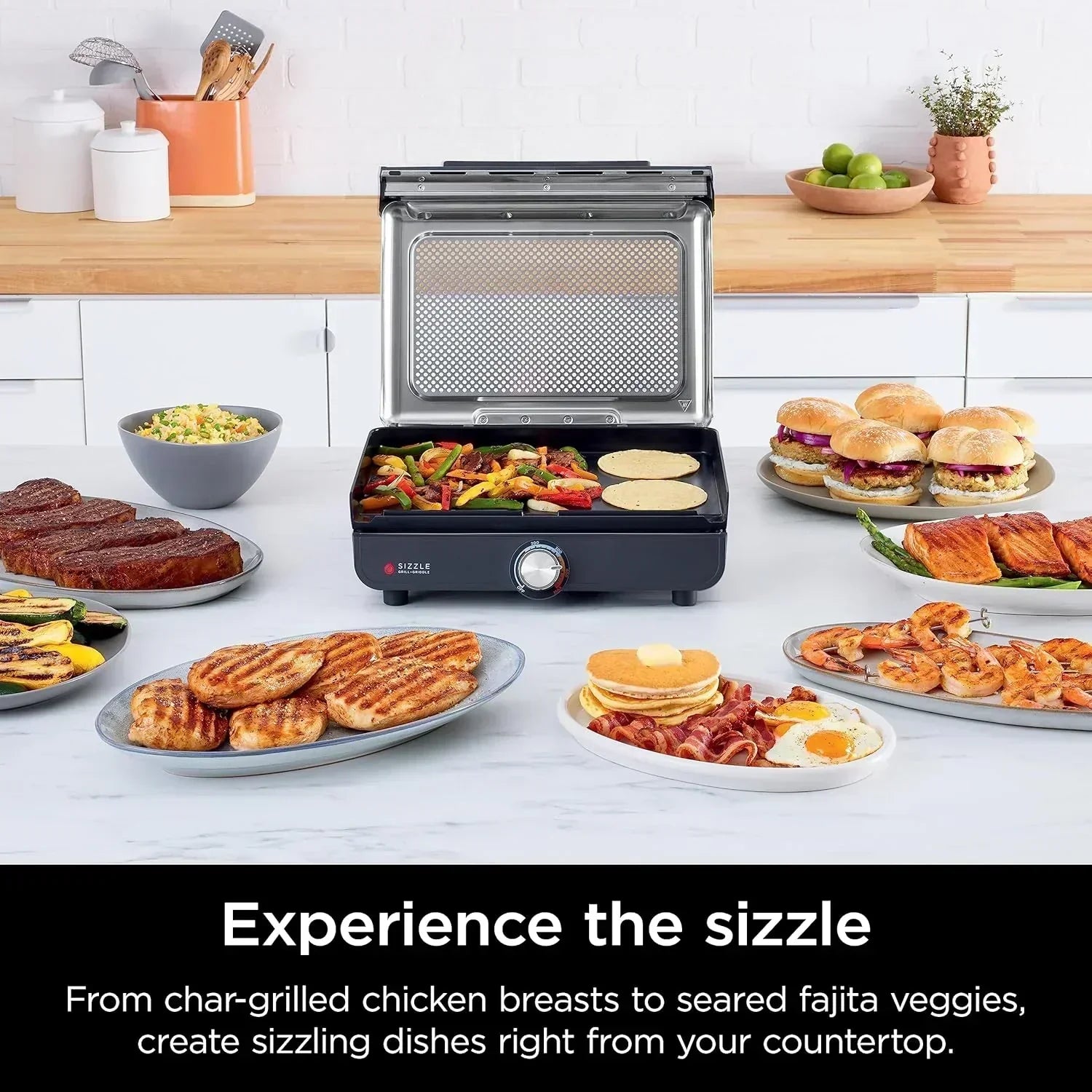 Griddle and Indoor Grill Electric Grill For Steak Burgers Salmon Veggies and More Pancake Griddle wourant